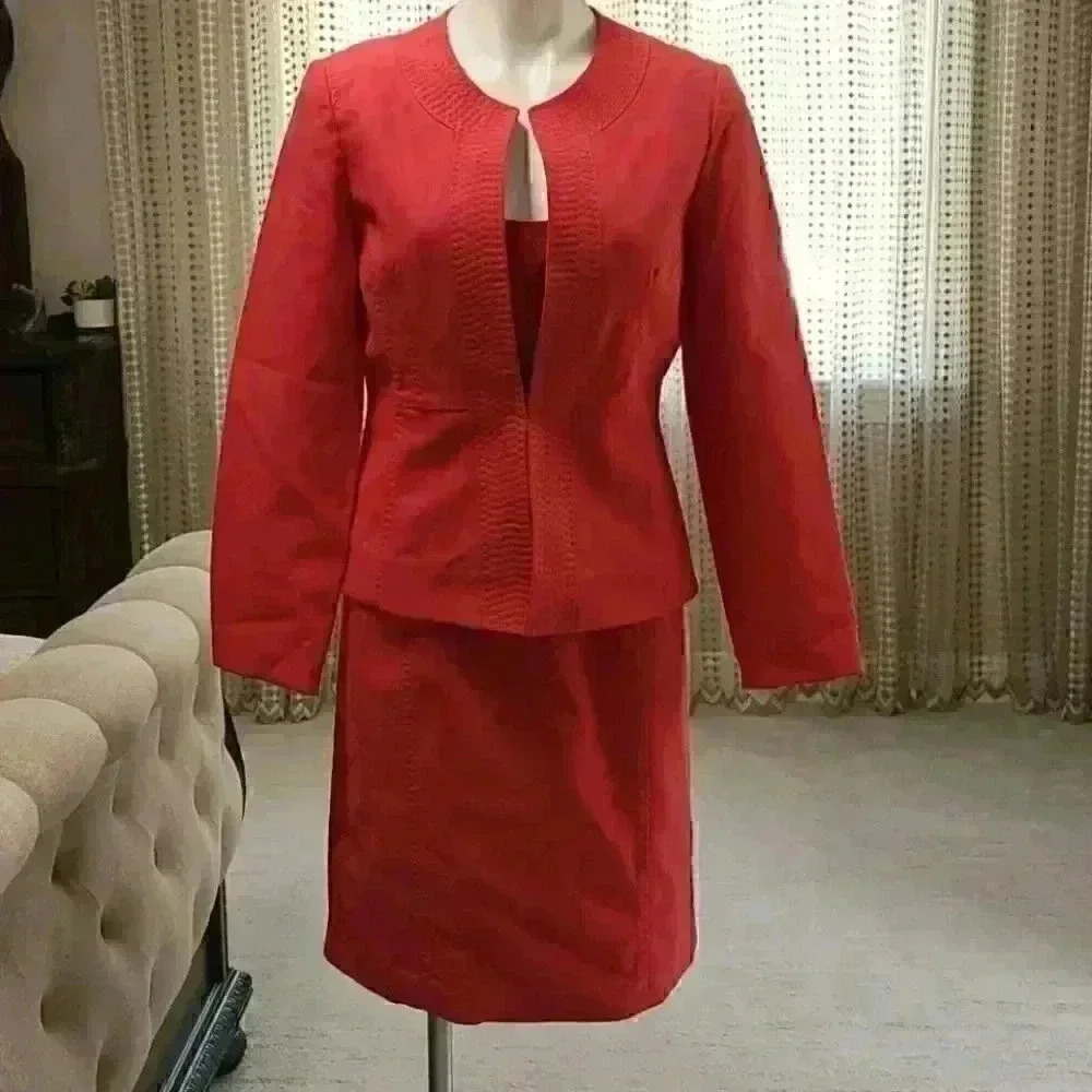 Adrienne Vittadini Red Suit Set